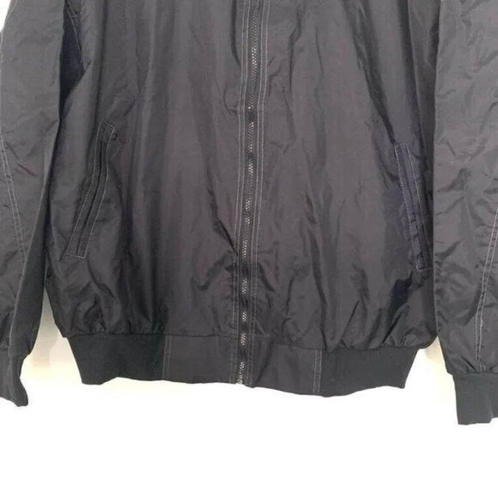 Vintage Bishop Size XL Embroidered Schweppes Branded Bomber Jacket Windbreaker
